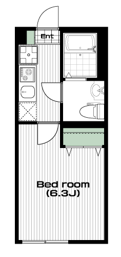 平和台駅の賃貸 79,000円 間取り図