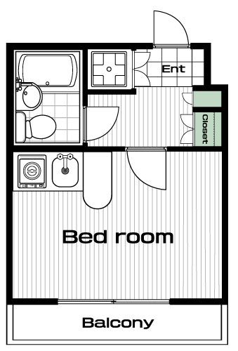 青葉台駅の賃貸 52,000円 間取り図