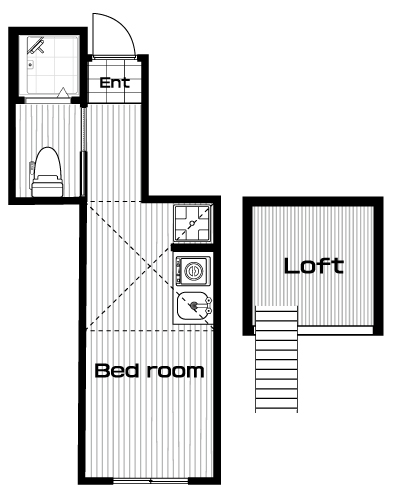 白楽駅の賃貸 42,000円 間取り図