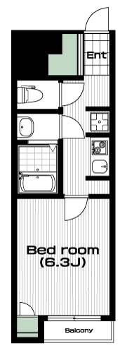 西八王子駅の賃貸 63,000円 間取り図