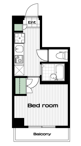 茗荷谷駅の賃貸 79,000円 間取り図
