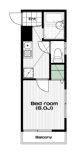 板橋本町駅の賃貸 70,000円 間取り図