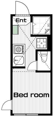高円寺駅の賃貸 64,000円 間取り図