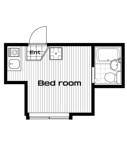 十条駅の賃貸 46,000円 間取り図