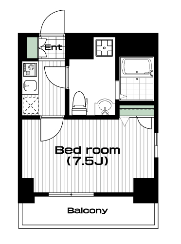 西巣鴨駅の賃貸 95,000円 間取り図