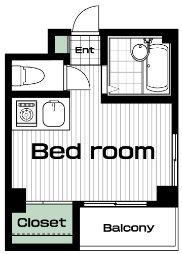 京王堀之内駅の賃貸 43,000円 間取り図
