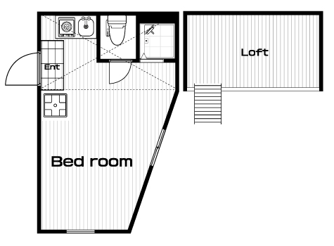 吉野町駅の賃貸 38,000円 間取り図