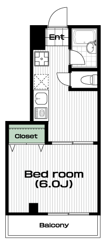 高円寺駅の賃貸 84,000円 間取り図