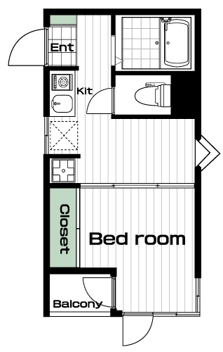大岡山駅の賃貸 70,000円 間取り図