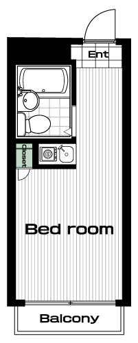 白楽駅の賃貸 35,000円 間取り図