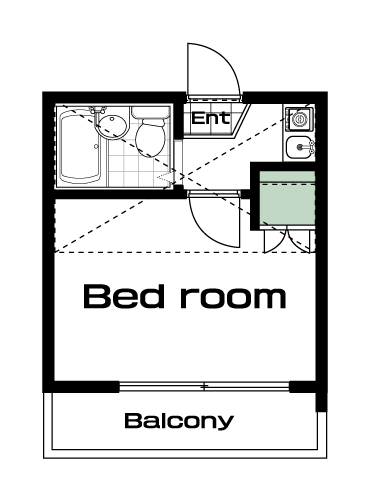 南与野駅の賃貸 35,000円 間取り図