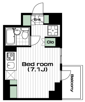 綱島駅の賃貸 67,000円 間取り図