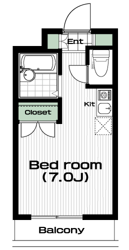 生田駅の賃貸 55,000円 間取り図