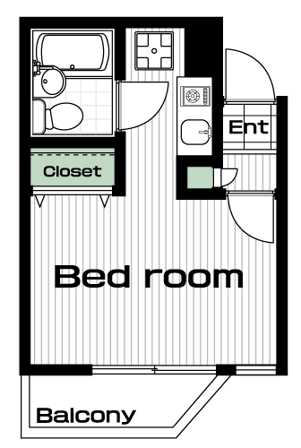 桜上水駅の賃貸 59,000円 間取り図
