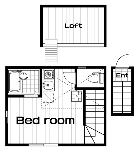 西小山駅の賃貸 82,000円 間取り図