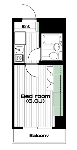 板橋本町駅の賃貸 48,000円 間取り図