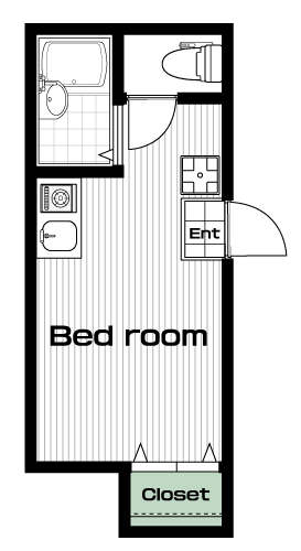 武蔵小金井駅の賃貸 55,000円 間取り図