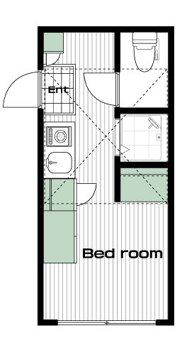 十条駅の賃貸 62,500円 間取り図