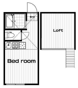 上星川駅の賃貸 53,000円 間取り図