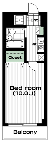 溝の口駅の賃貸 71,000円 間取り図