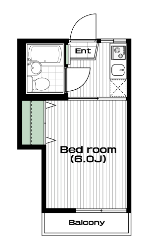 江古田駅の賃貸 49,000円 間取り図