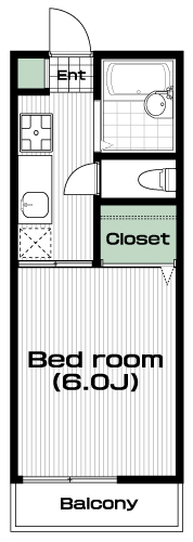 南大沢駅の賃貸 42,000円 間取り図