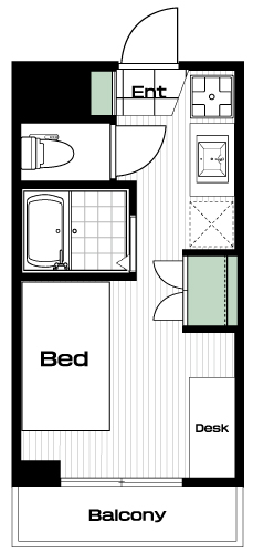大塚・帝京大学駅の賃貸 55,000円 間取り図