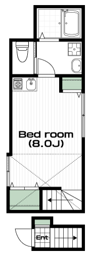 国分寺駅の賃貸 52,000円 間取り図