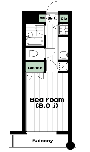 三軒茶屋駅の賃貸 82,000円 間取り図