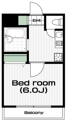 中央大学・明星大学駅の賃貸 48,000円 間取り図