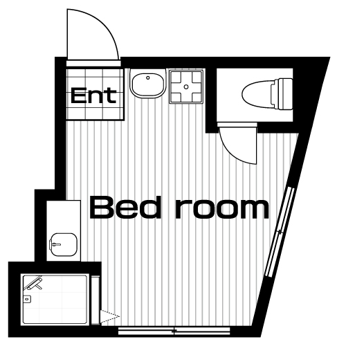中野駅の賃貸 43,000円 間取り図