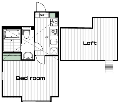 日吉駅の賃貸 75,000円 間取り図