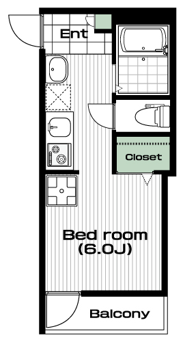 祖師ヶ谷大蔵駅の賃貸 70,000円 間取り図