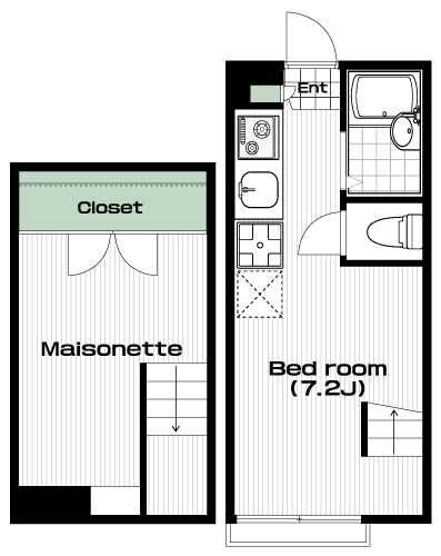 つつじヶ丘駅の賃貸 66,000円 間取り図