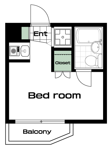 西新宿五丁目駅の賃貸 55,000円 間取り図