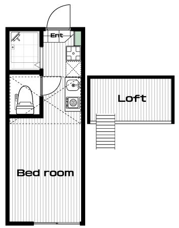 祖師ヶ谷大蔵駅の賃貸 70,000円 間取り図