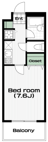 武蔵境駅の賃貸 78,000円 間取り図