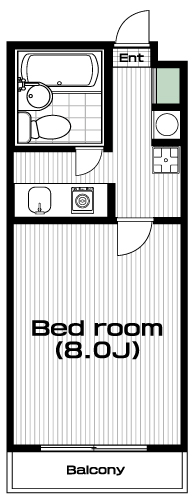 京王堀之内駅の賃貸 41,000円 間取り図