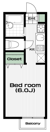 玉川学園前駅の賃貸 36,000円 間取り図