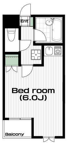 調布駅の賃貸 72,000円 間取り図