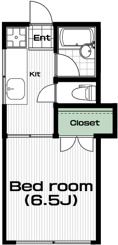 駒場東大前駅の賃貸 65,000円 間取り図