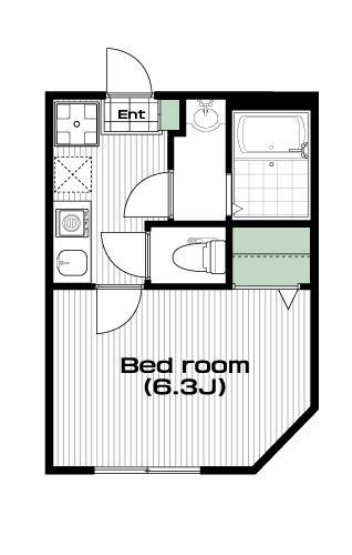 鶴瀬駅の賃貸 54,000円 間取り図