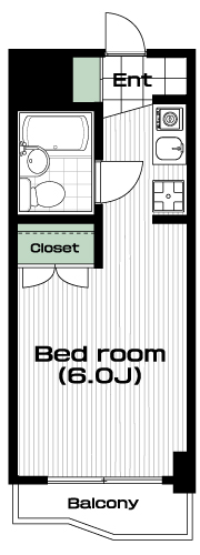 聖蹟桜ヶ丘駅の賃貸 47,000円 間取り図