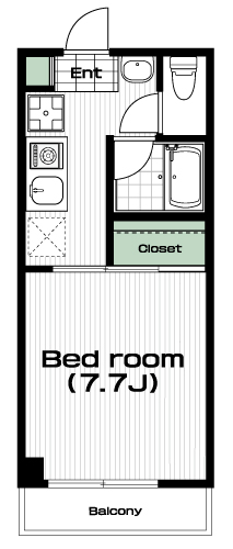 大塚・帝京大学駅の賃貸 56,000円 間取り図