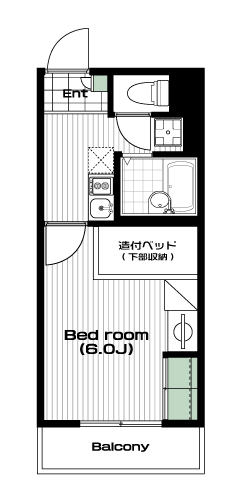 南与野駅の賃貸 49,000円 間取り図