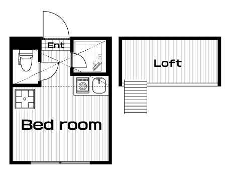 恵比寿駅の賃貸 73,000円 間取り図