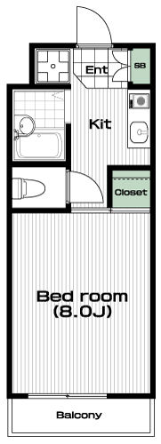 鶴川駅の賃貸 49,000円 間取り図
