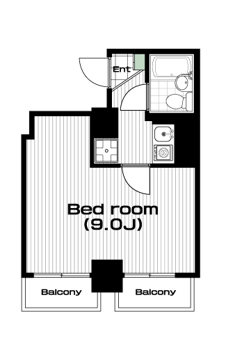 朝霞駅の賃貸 64,000円 間取り図