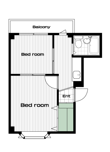 ひばりヶ丘駅の賃貸 46,000円 間取り図
