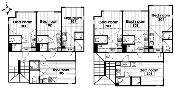 梅屋敷駅の賃貸 64,000円 間取り図
